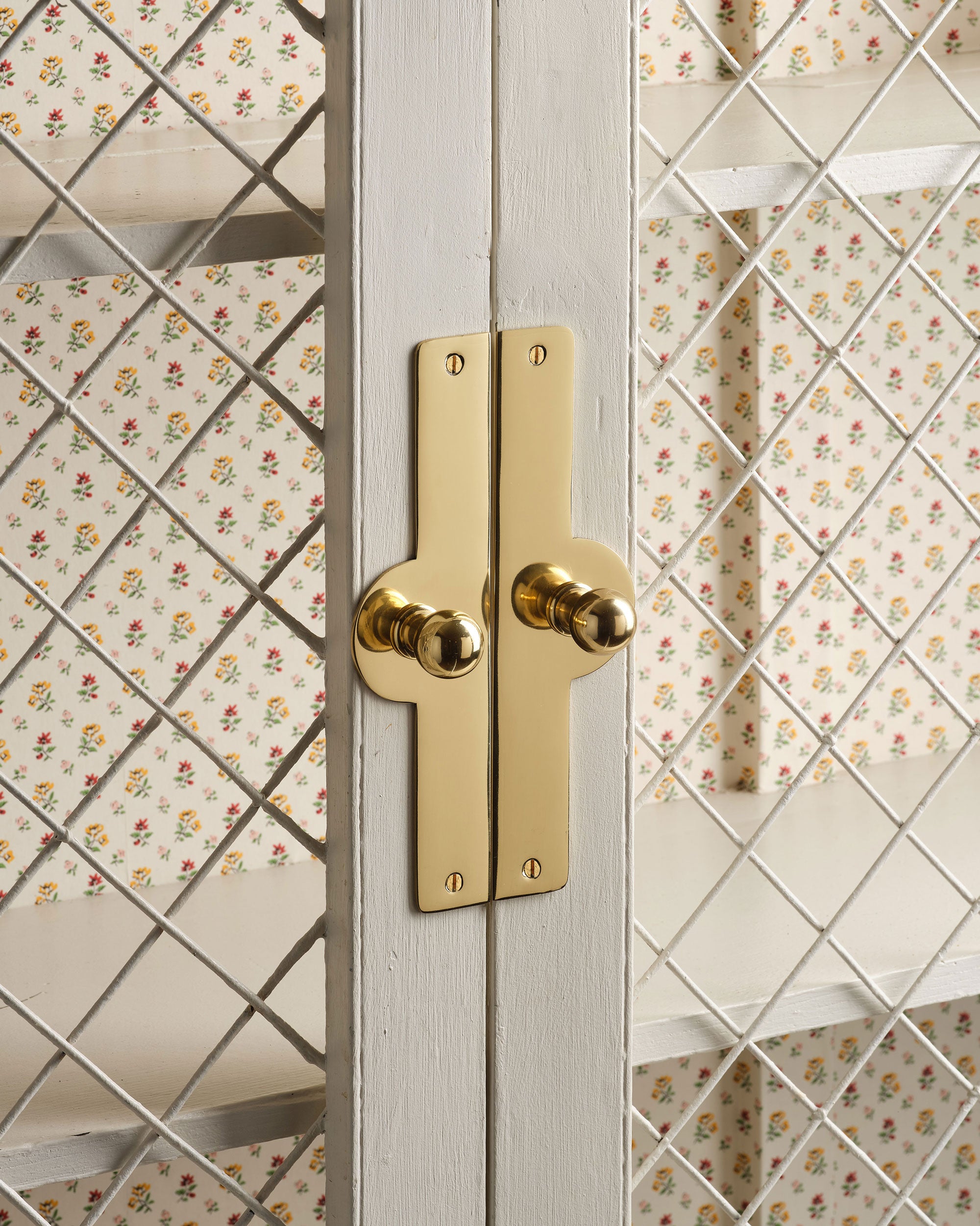 Pair of Arch Backplates, Polished Brass