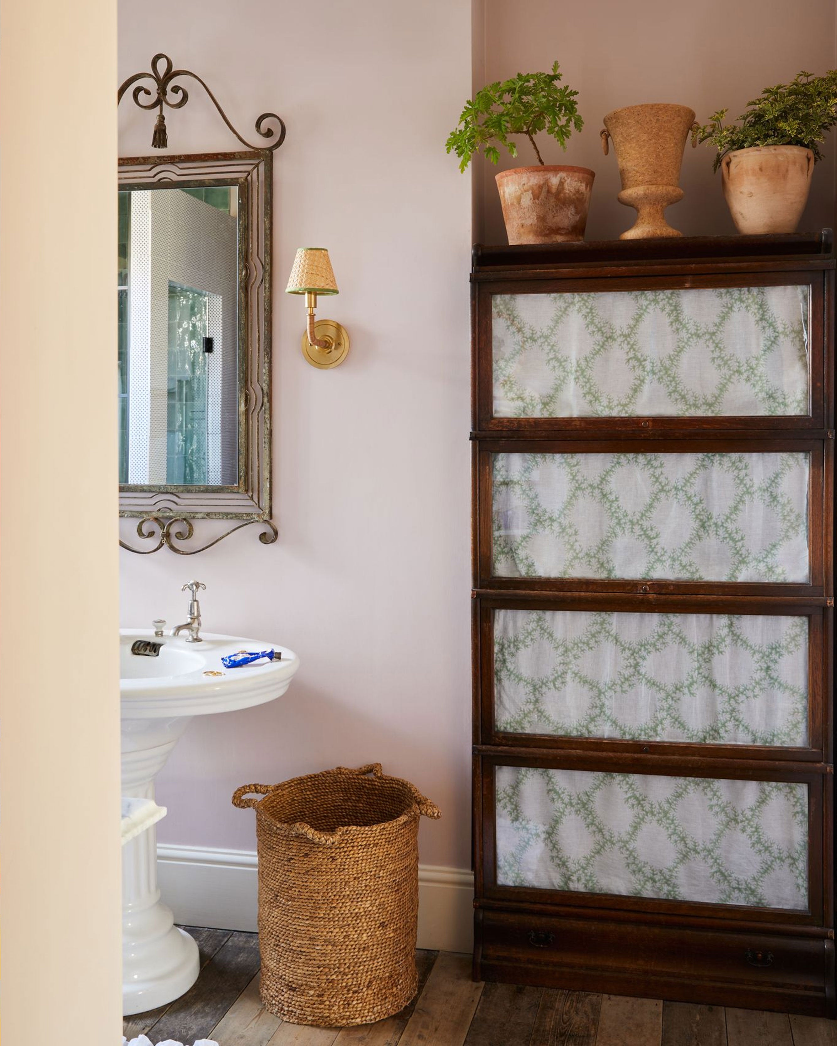 Cane Lampshade, Khaki Trim, Mini