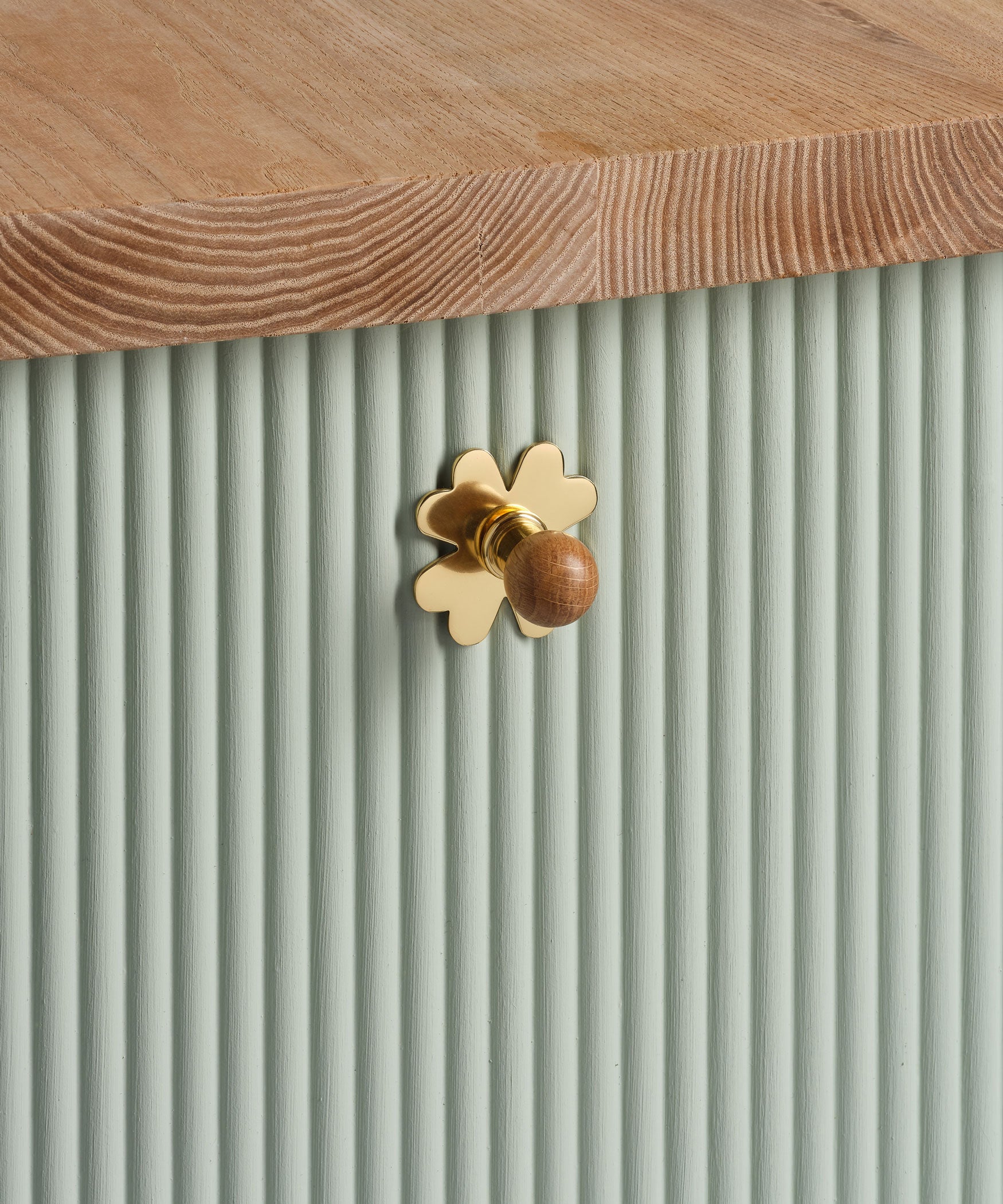Clover Backplate, Polished Brass