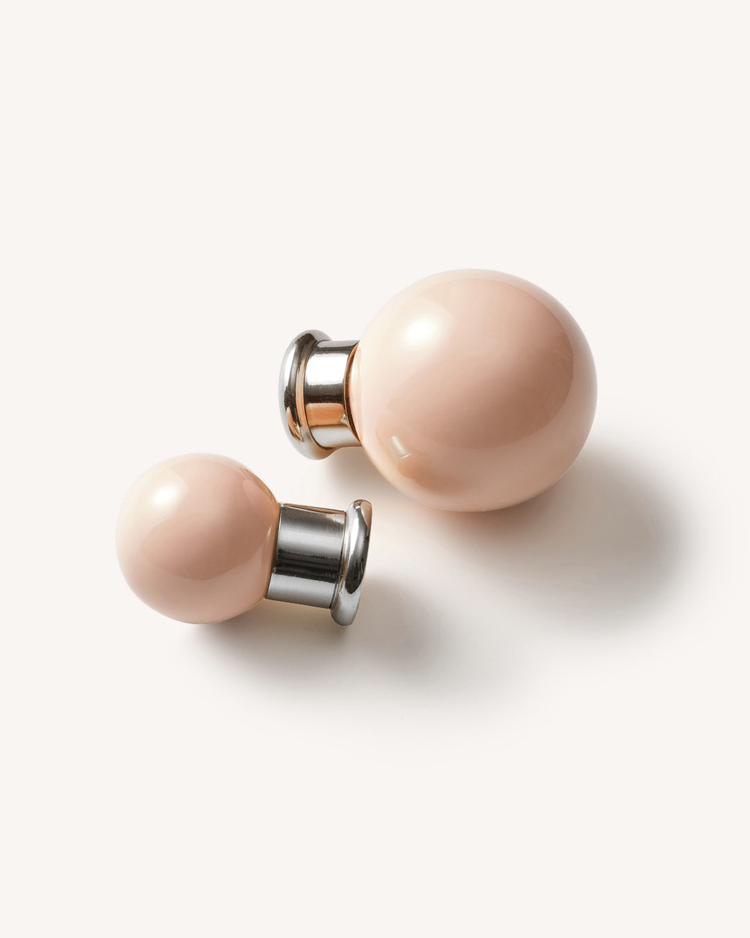 Coloured Knob, Pink, Nickel