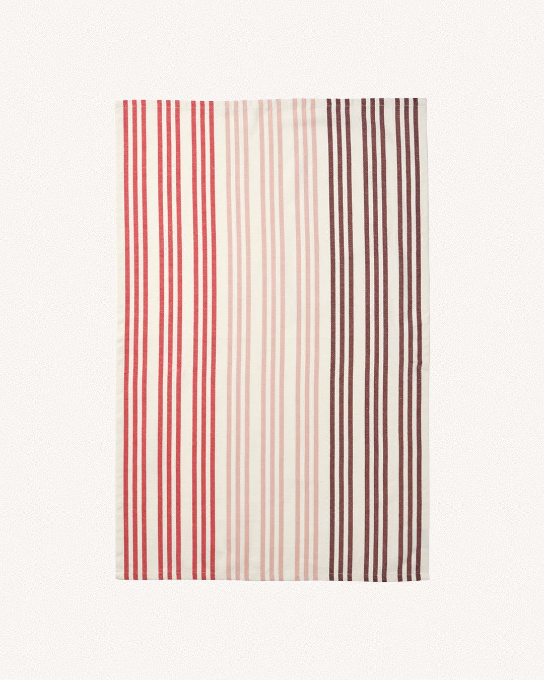 Stripe Tea Towel Set, Reds