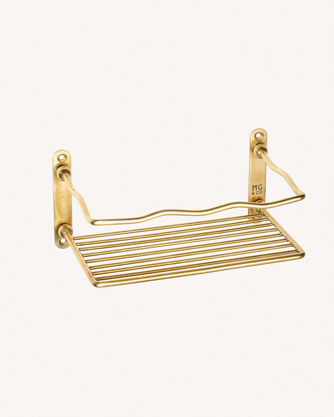 Wave Shower Caddy Shelf, Brass