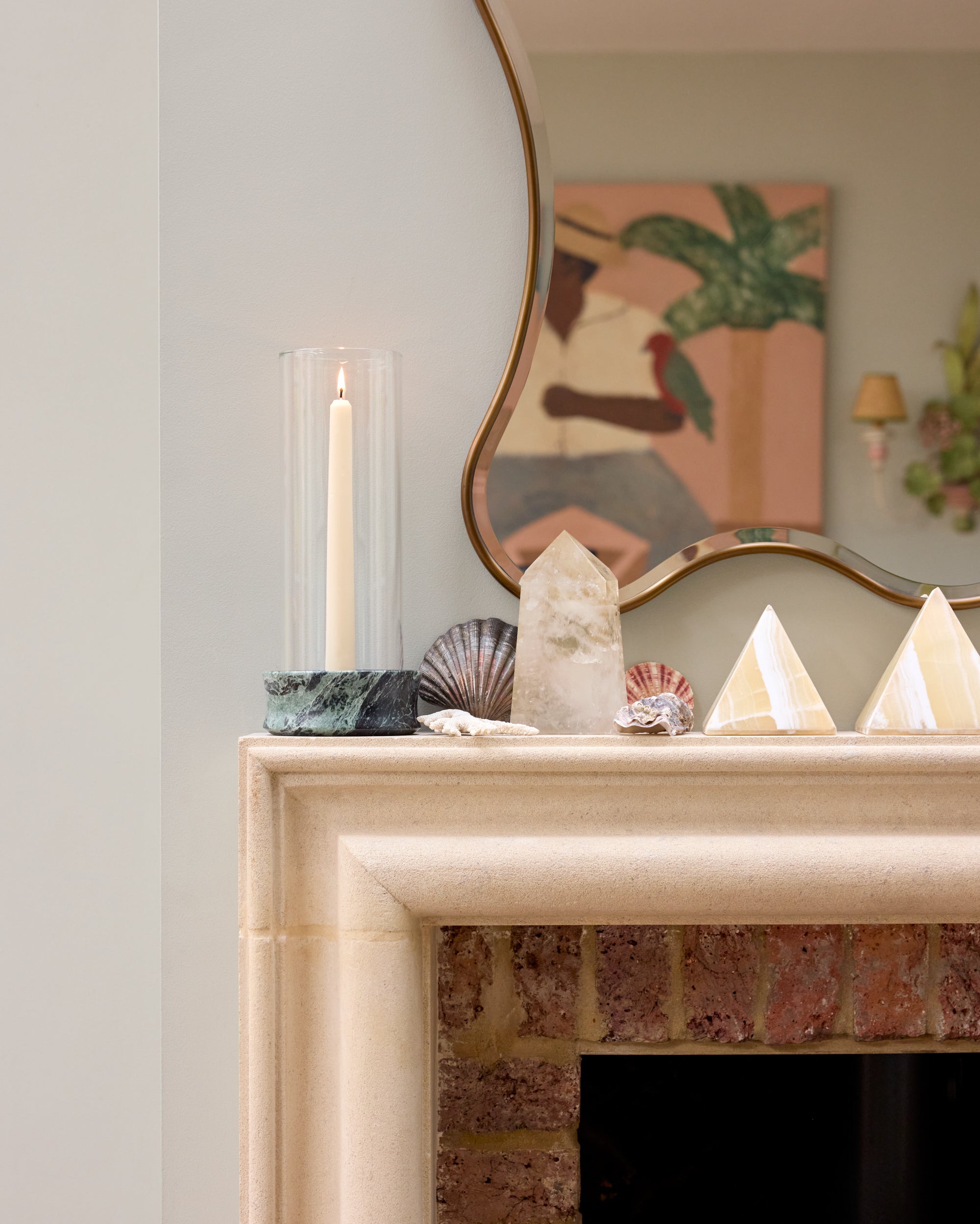 Marble Dinner Candle Holder Set