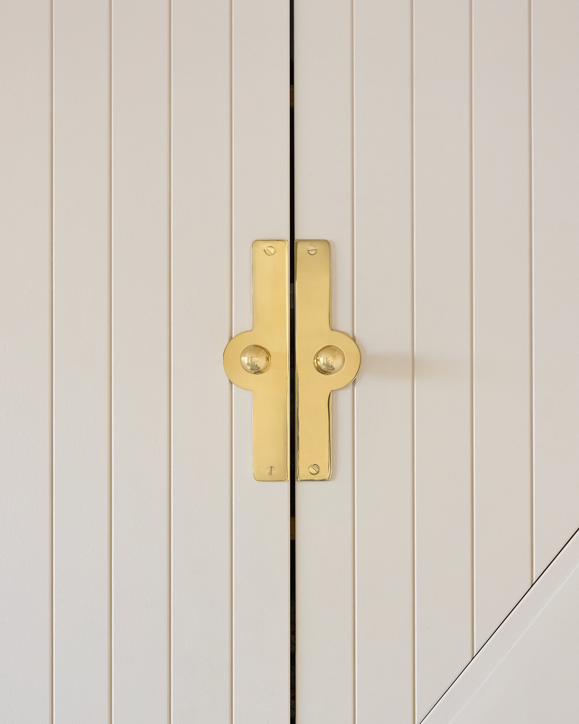 Pair of Arch Backplates, Polished Brass