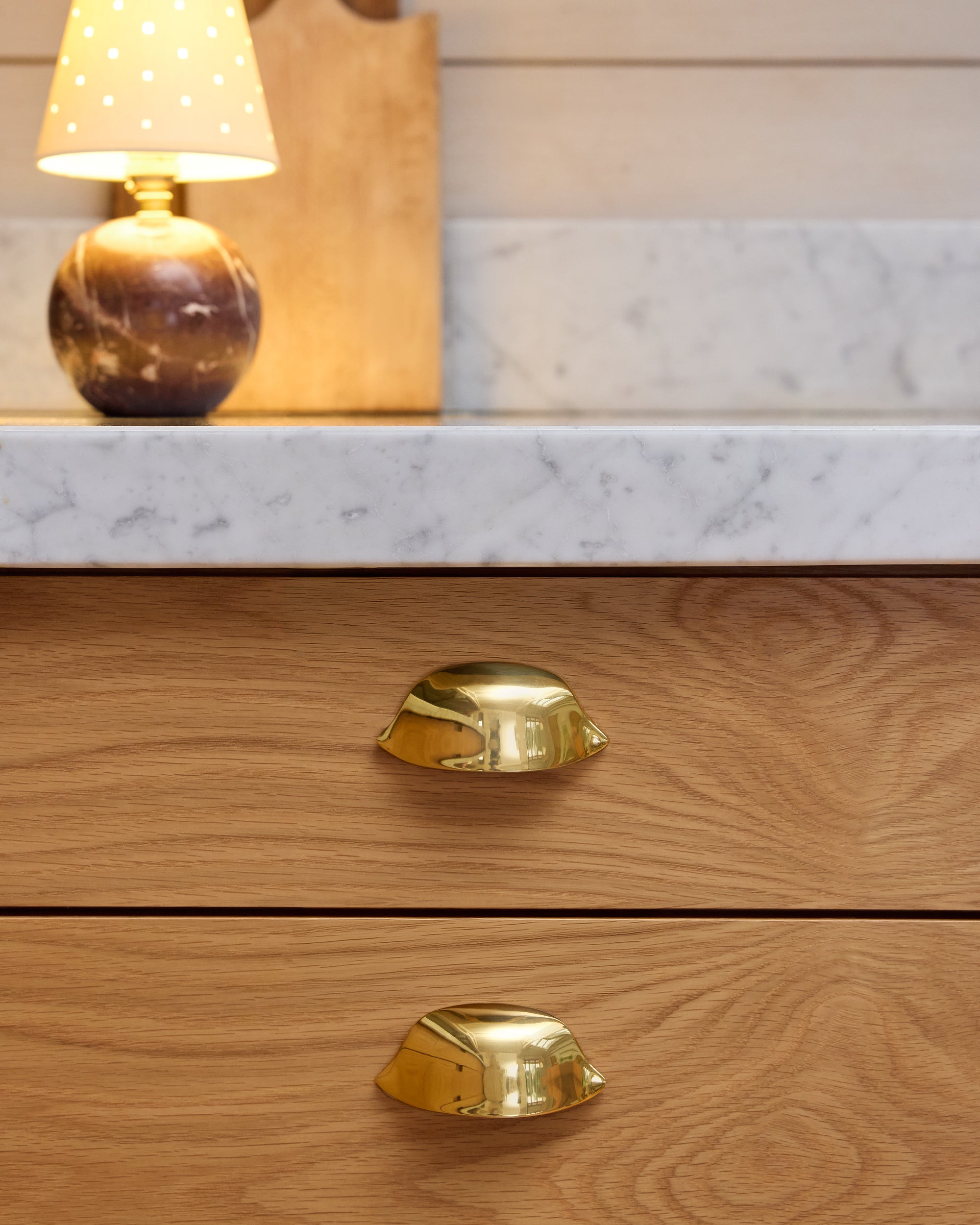 Ray Cup Handle, Polished Brass