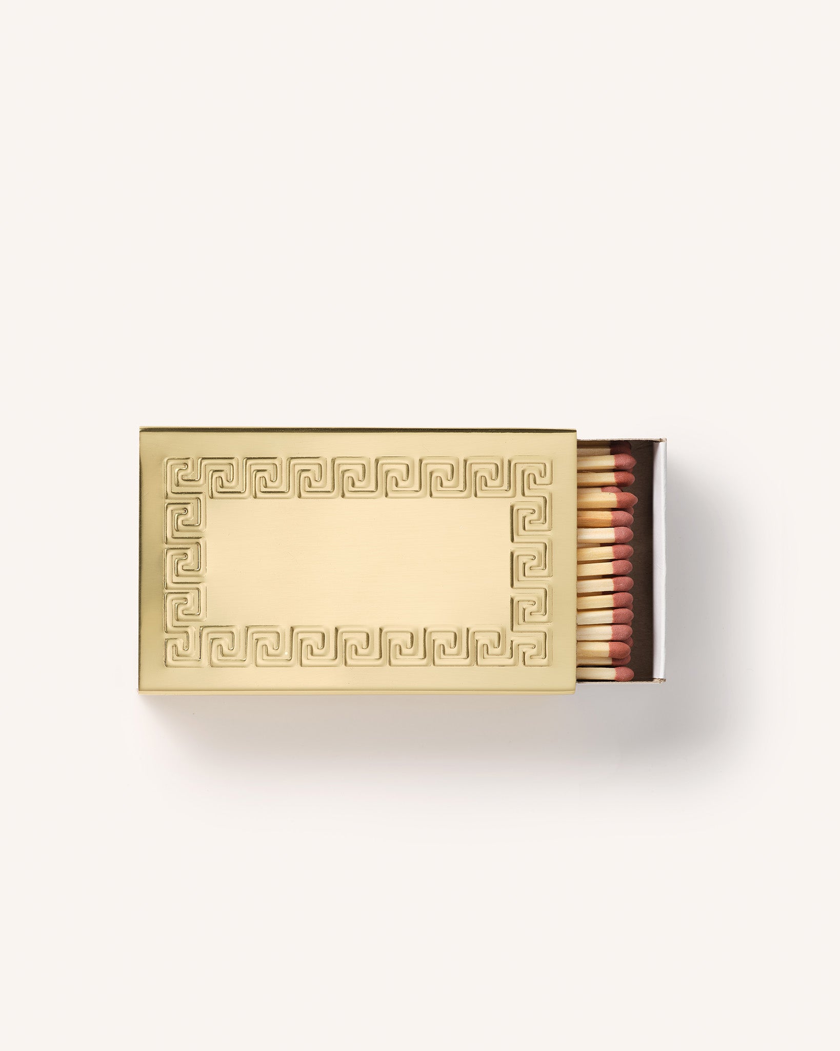 Greek Key Matchbox Sleeve, Brass