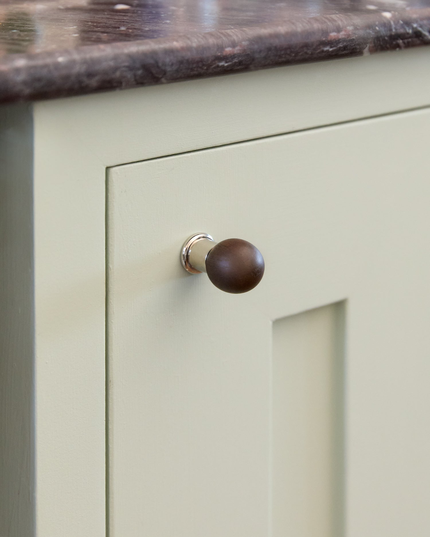 Dark Oak Knob, Nickel