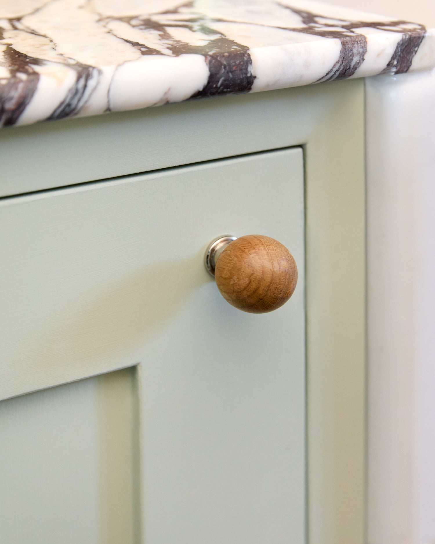 Natural Oak Knob, Nickel