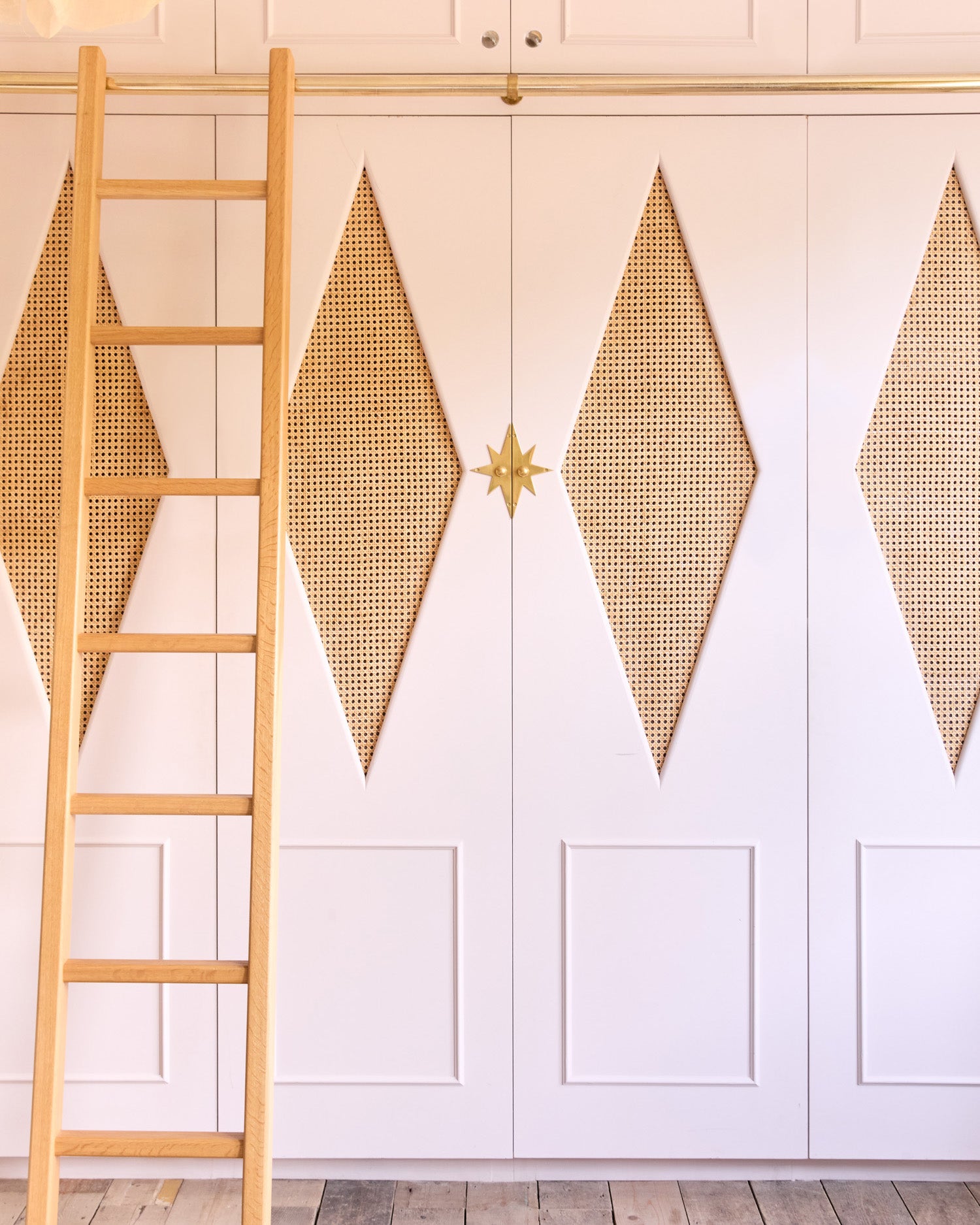 Pair of Star Backplates, Aged Brass