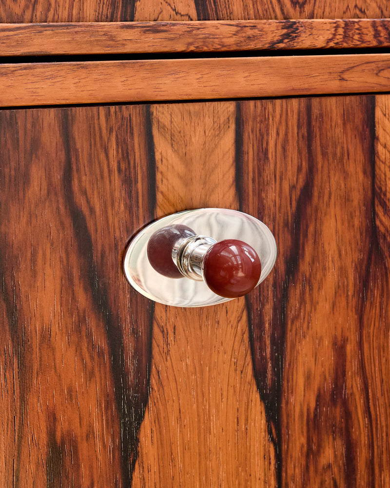 Coloured Knob, Cherry, Nickel – MG&Co.