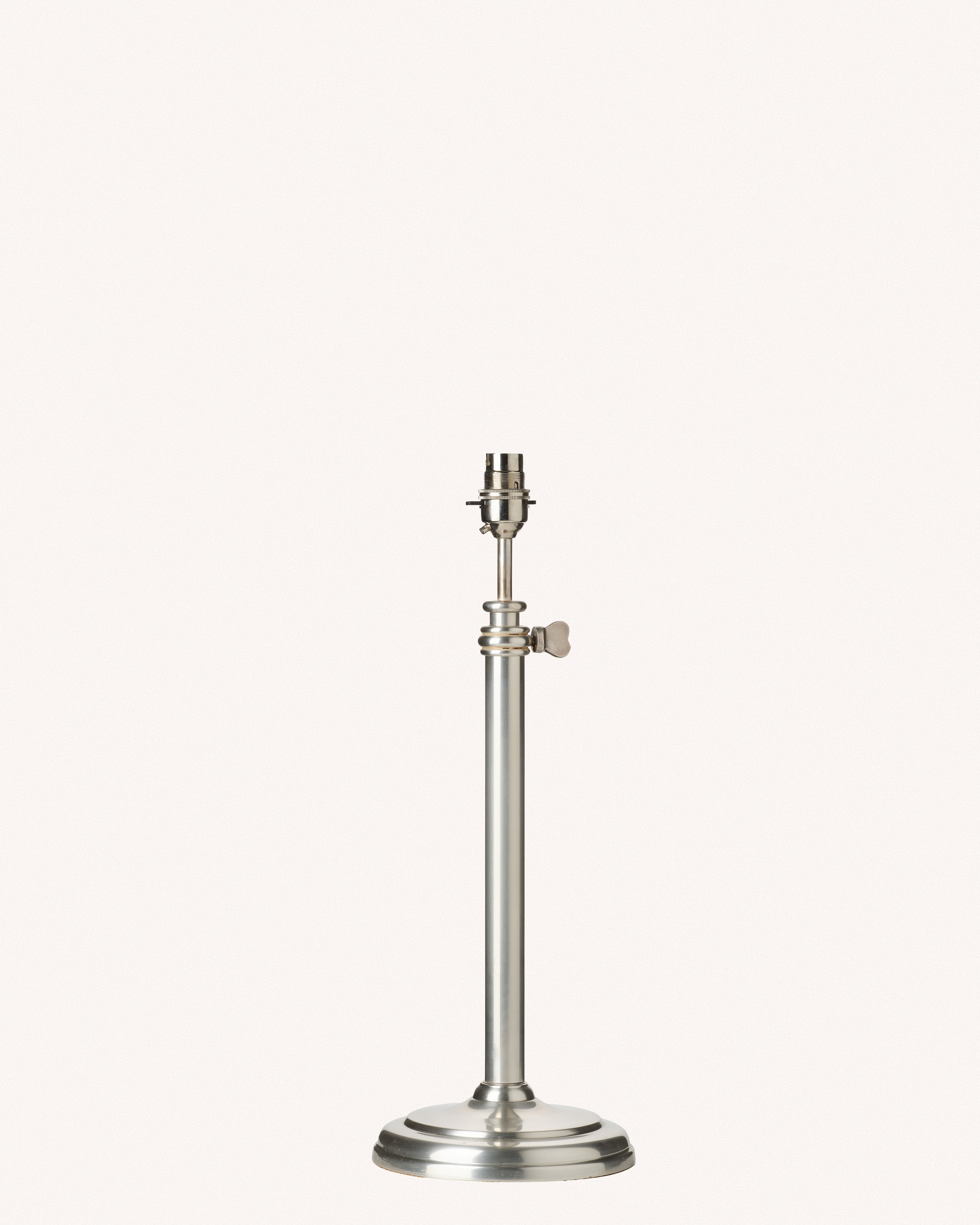 Adjustable Table Lamp Base, Silver
