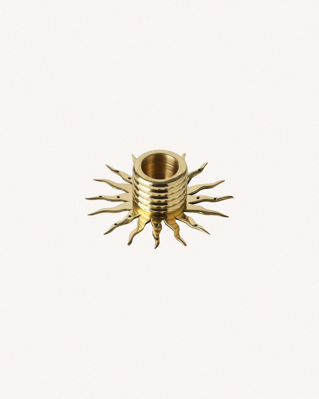 Sunburst Candle Holder, Brass