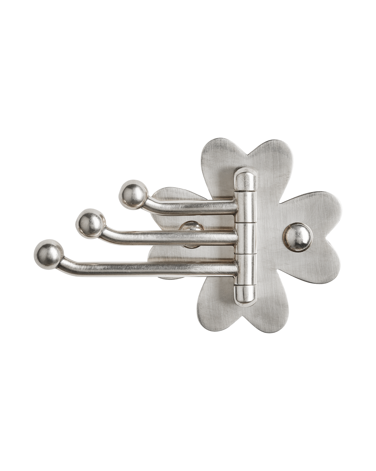 Clover Swing Arm Hook, Brushed Nickel – MG&Co.