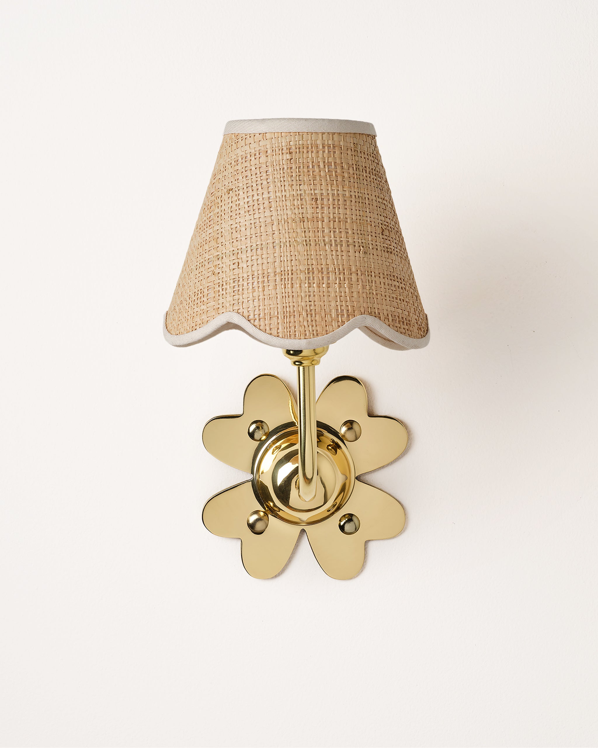 Clover Wall Light, Polished Brass
