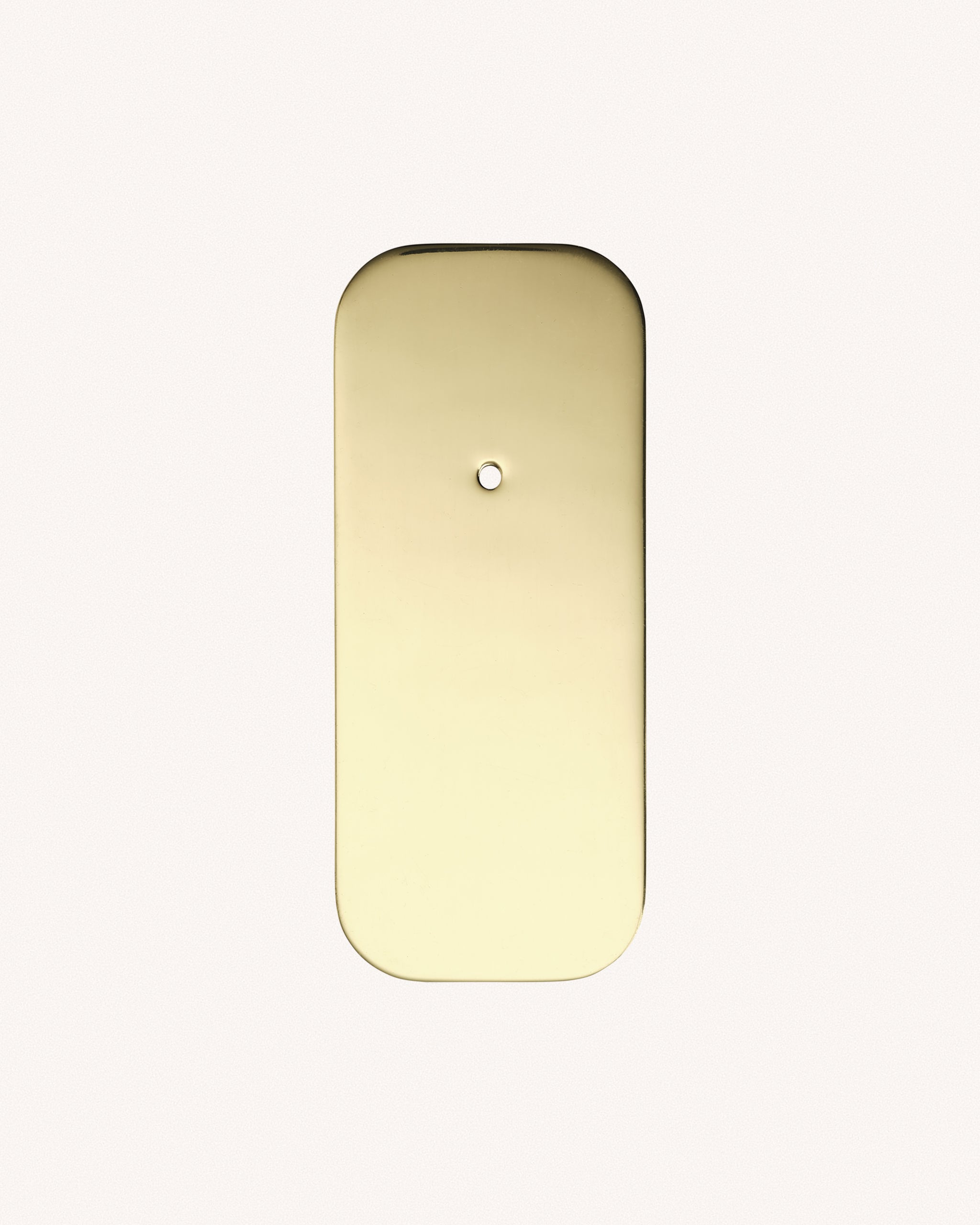Large Curve Backplate, Polished Brass