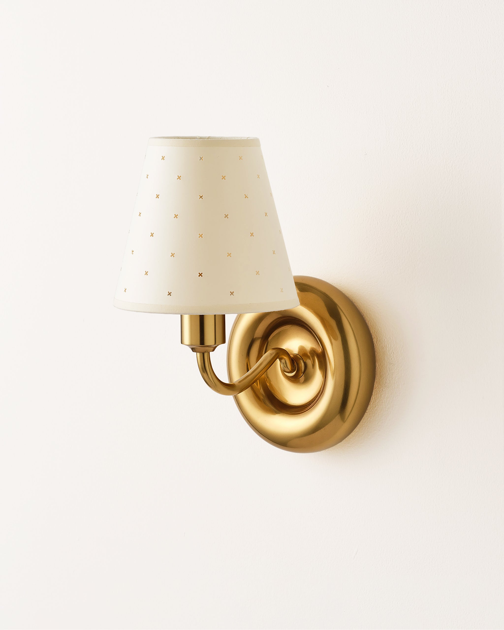 Donut Wall Light, Aged Brass