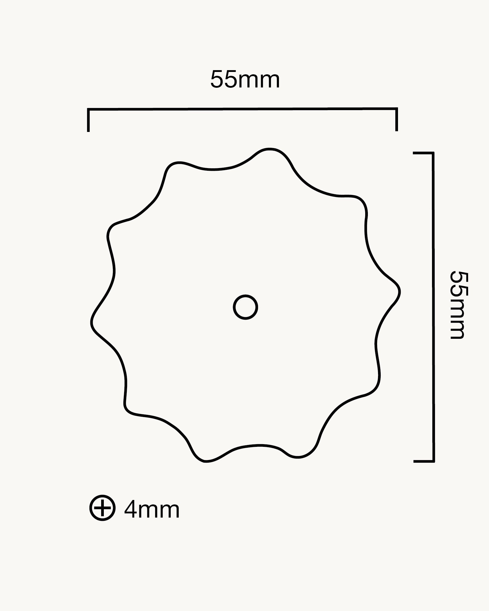 Large Wave Backplate, Aged Brass