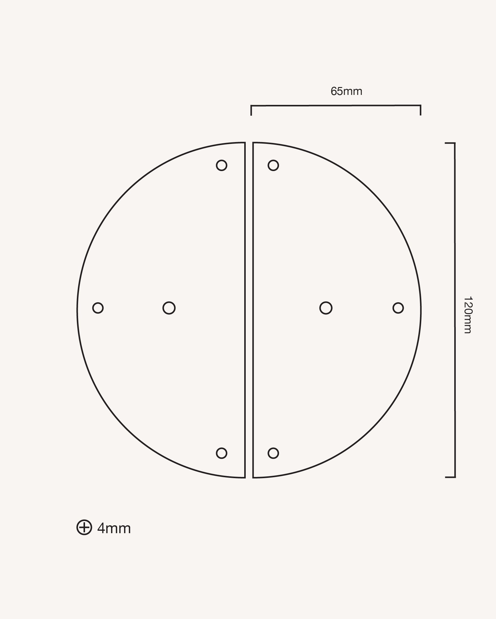 Pair of Circle Backplates, Polished Nickel