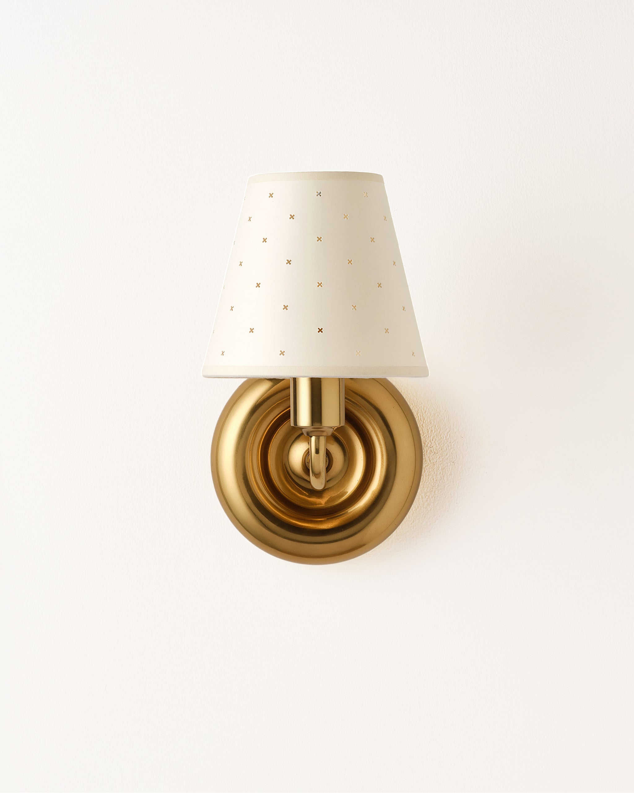 Donut Wall Light, Aged Brass