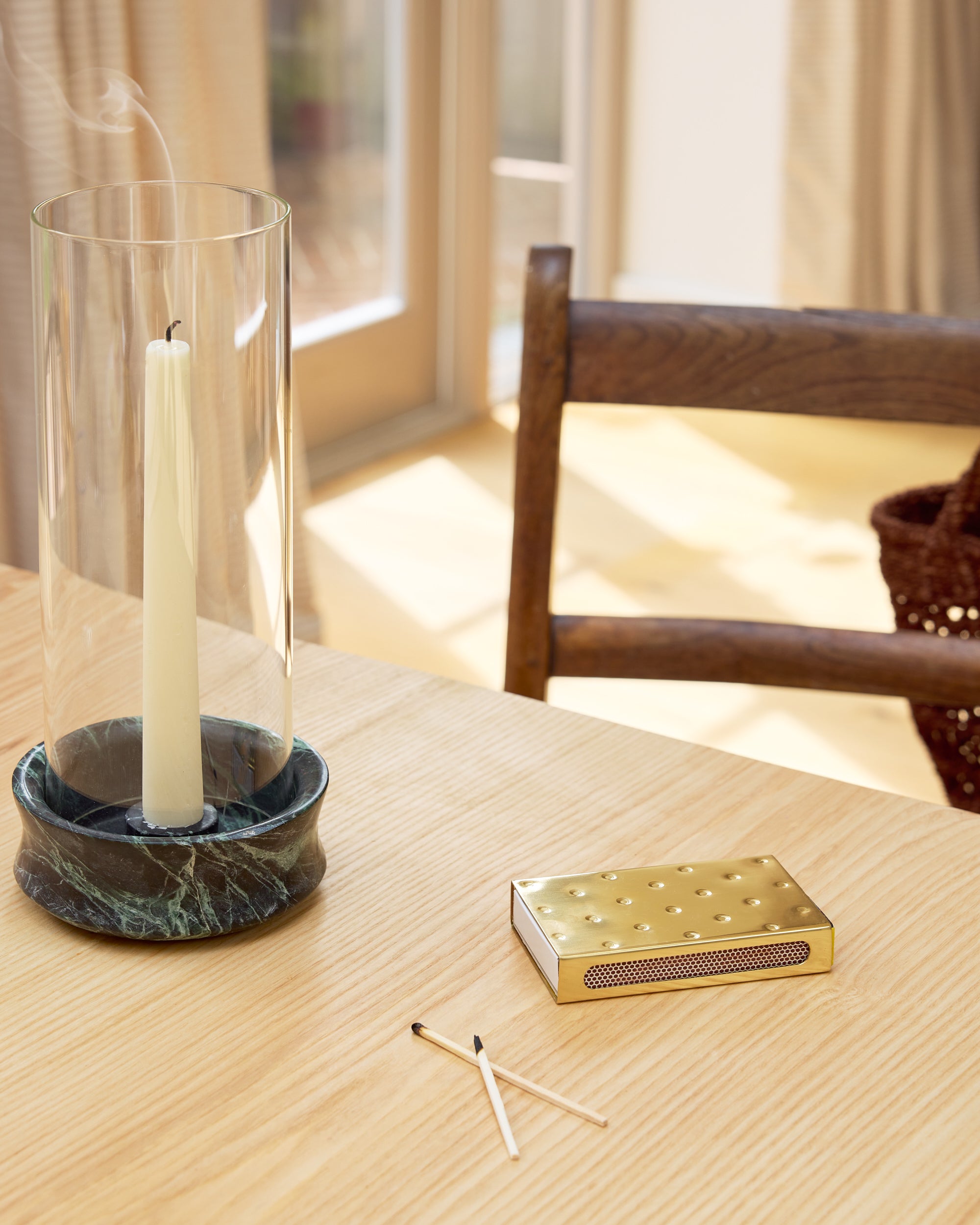 Polka Dot Matchbox Sleeve, Brass