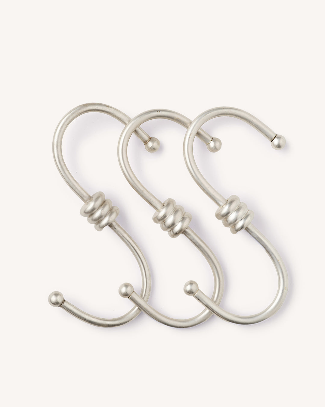 Tay S-Hook Set, Brushed Nickel