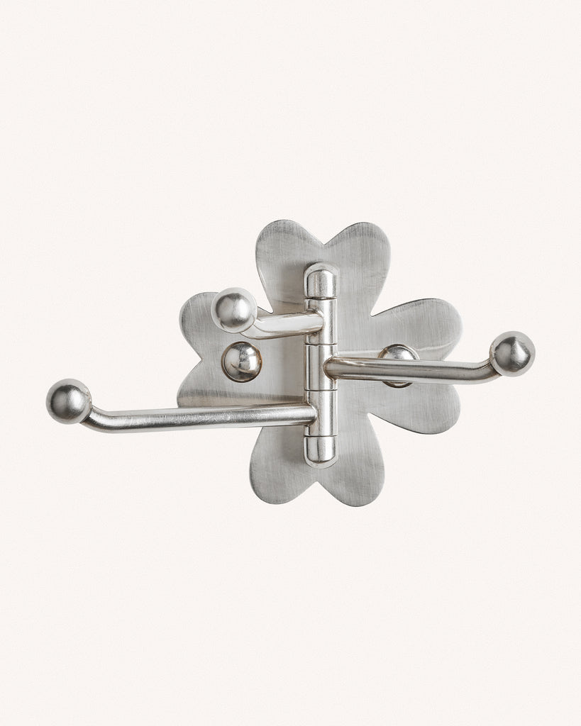 Clover Swing Arm Hook, Brushed Nickel – MG&Co.