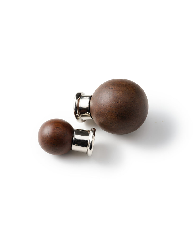 Dark Oak Knob, Nickel – MG&Co.