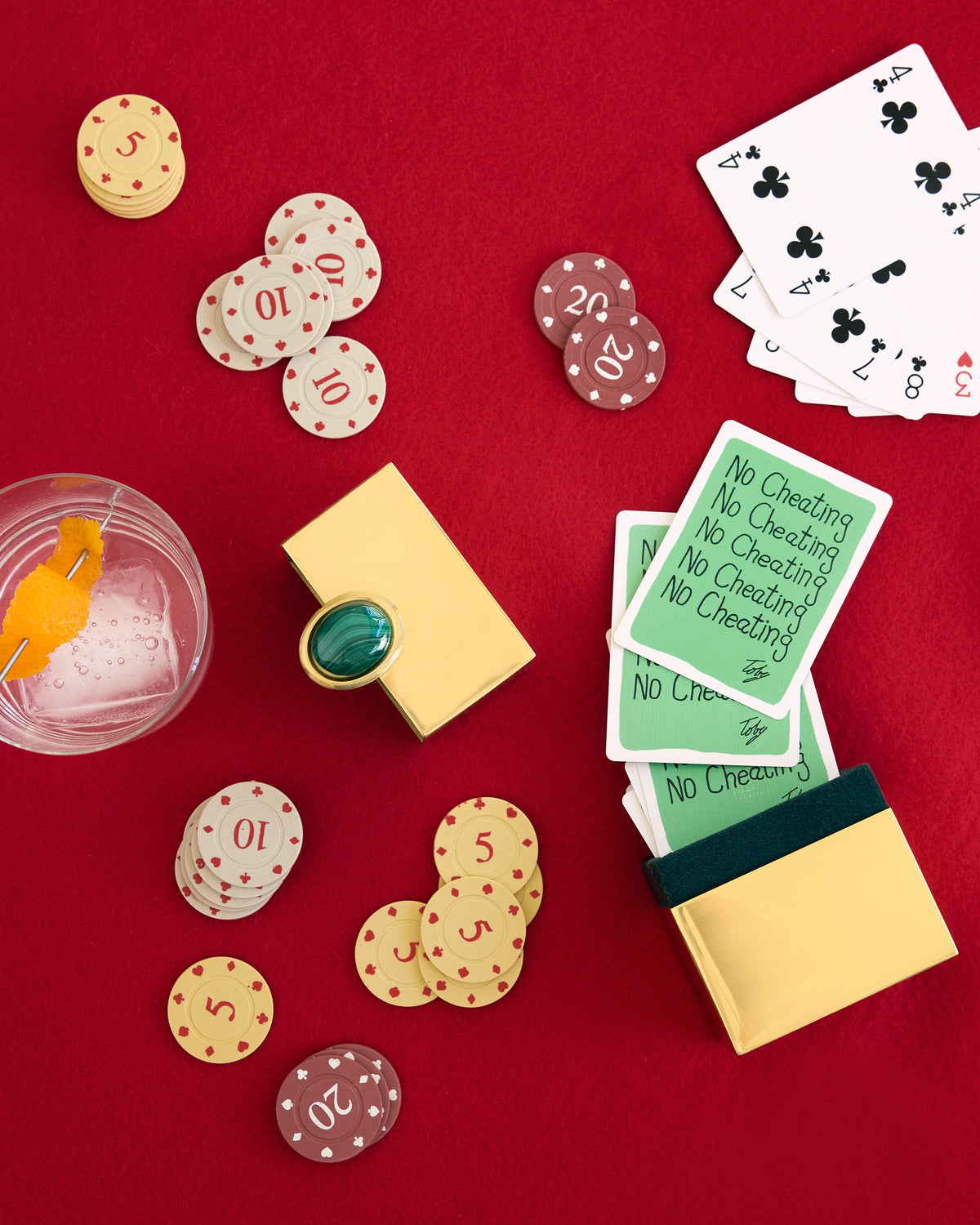 Jewel Playing Cards Box, Malachite
