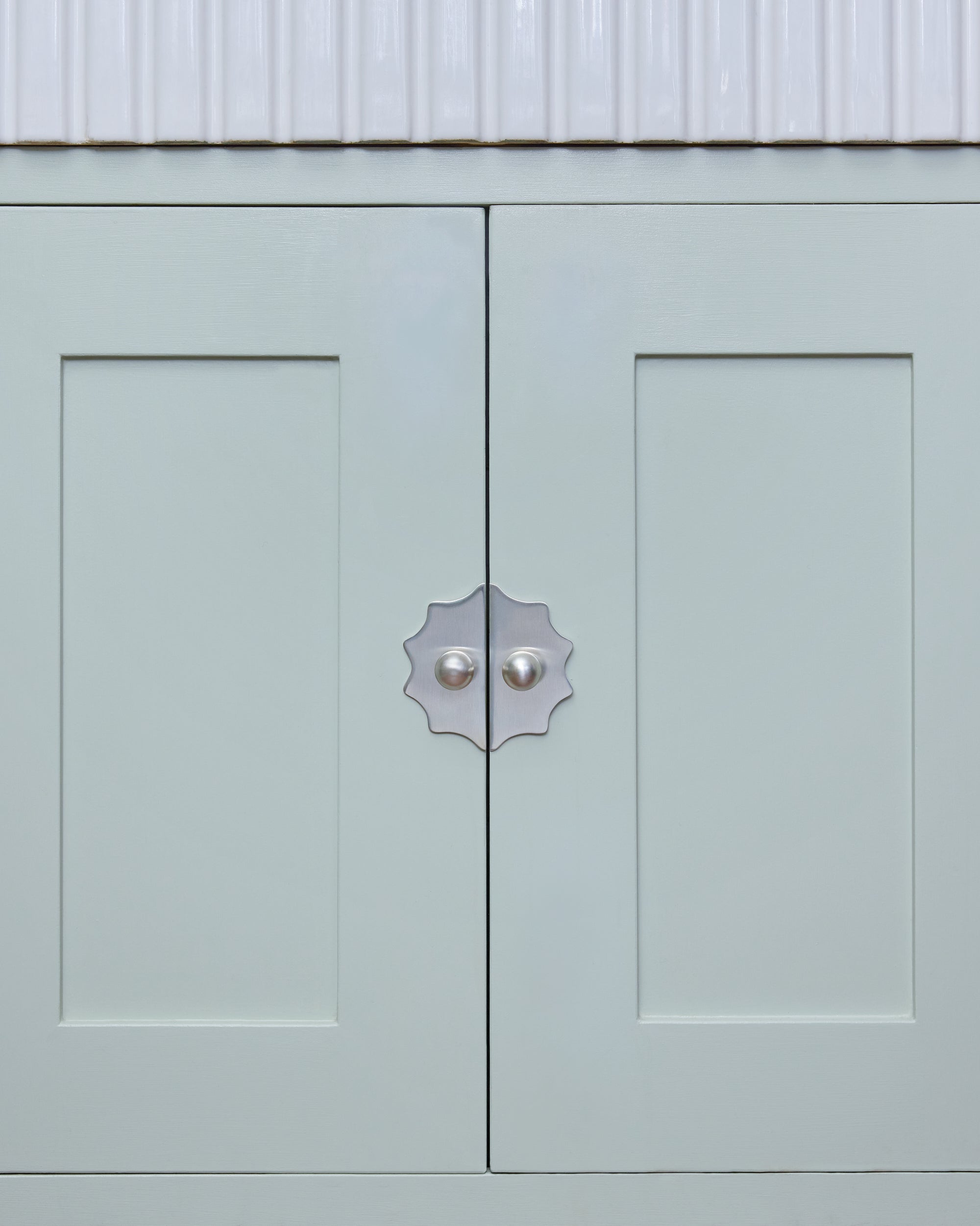 Pair of Wave Backplates, Polished Nickel