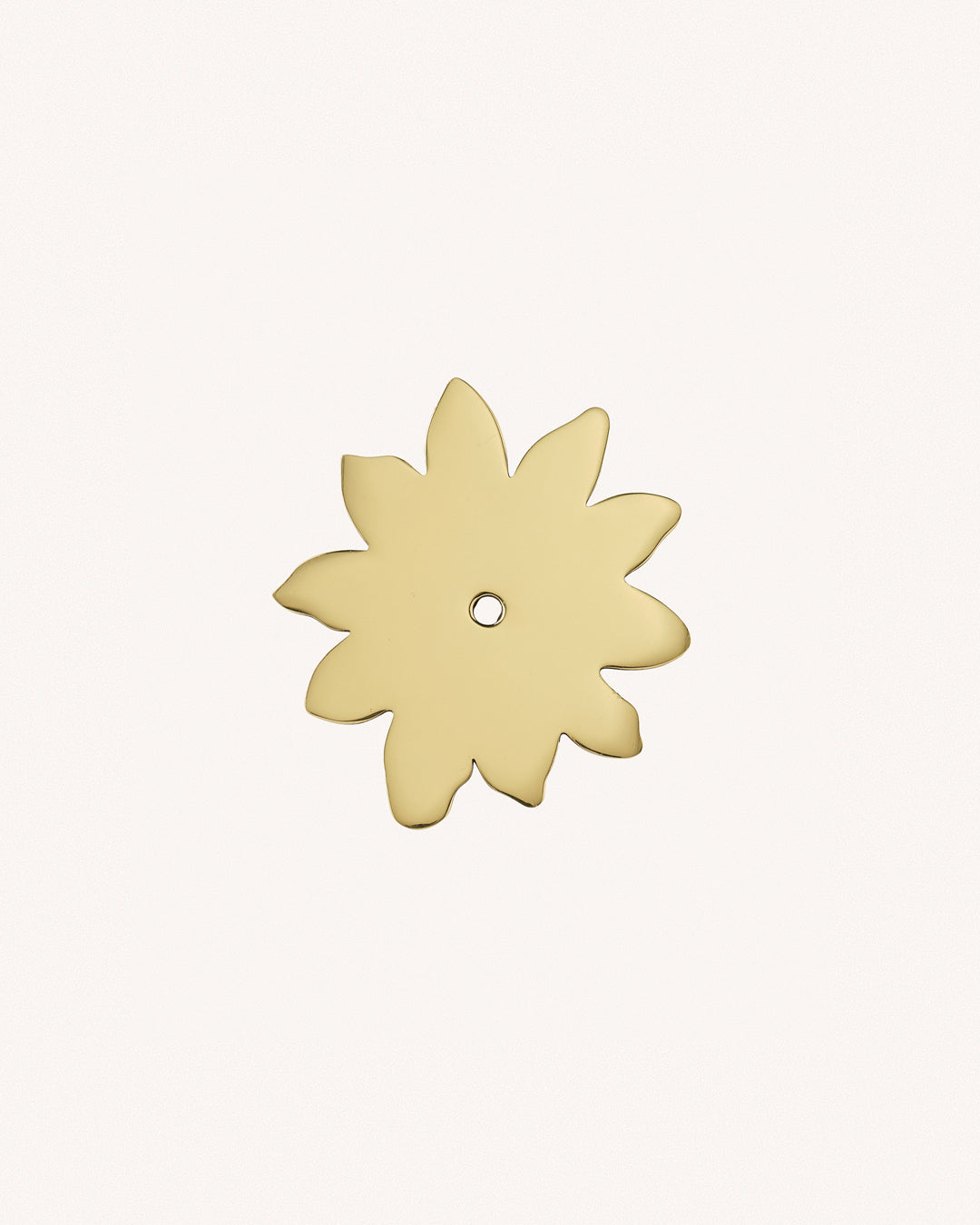Flower Backplate, Polished Brass