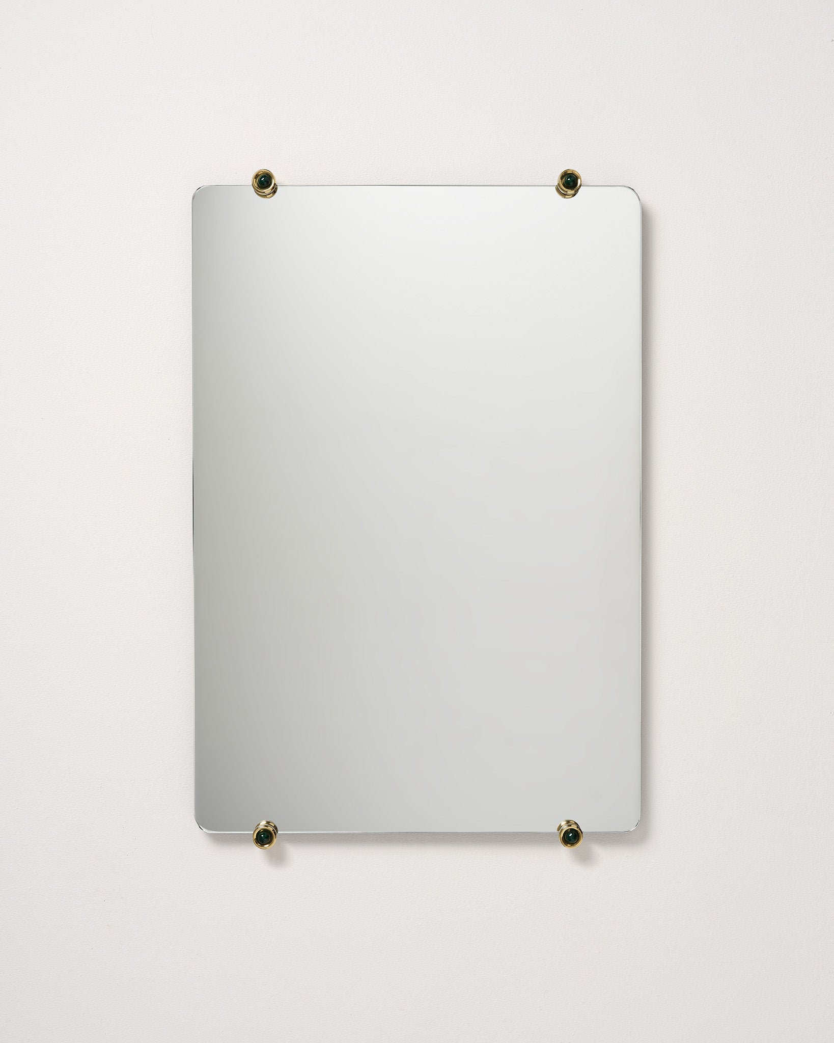 Mirror with Jewel Studs, Brass