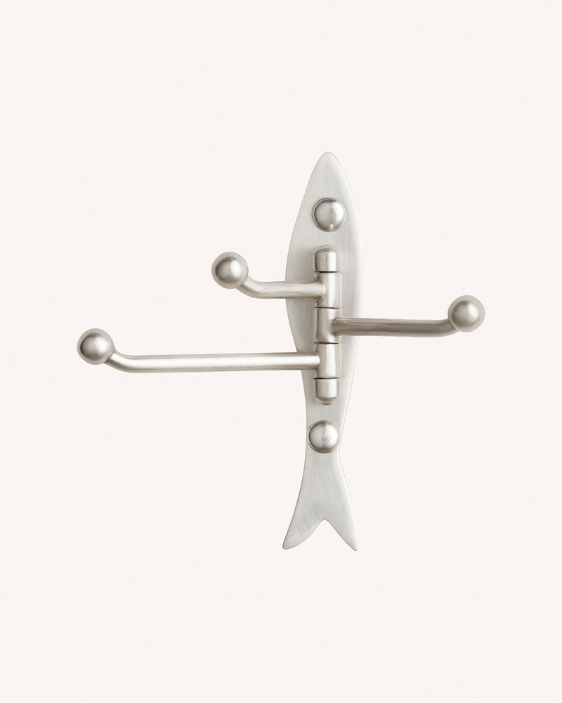 Fish Swing Arm Hook, Brushed Nickel – MG&Co.