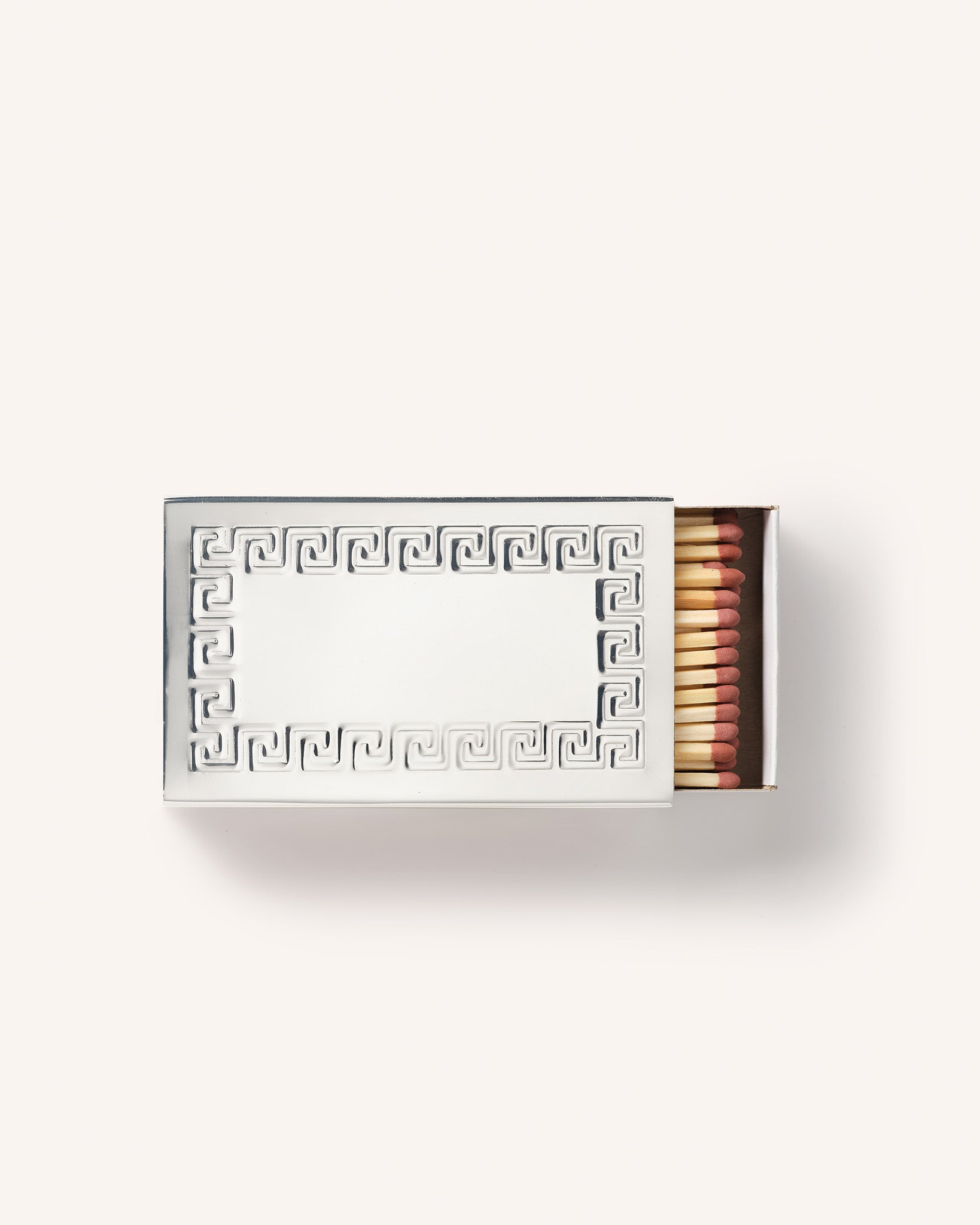 Greek Key Matchbox Sleeve, Silver