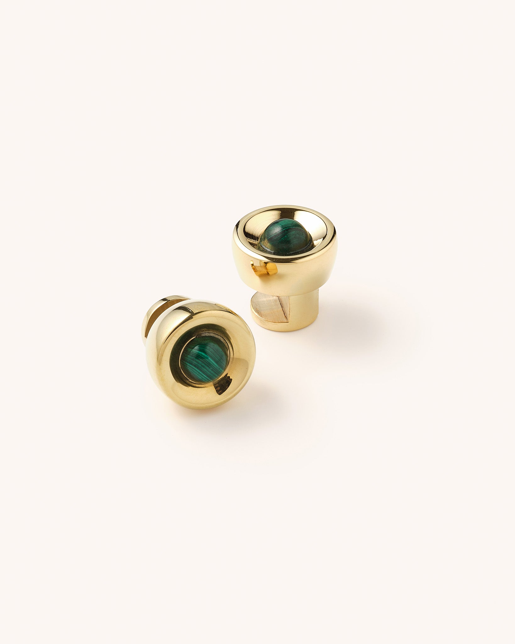 Jewel Mirror Studs, Brass, Set of 2