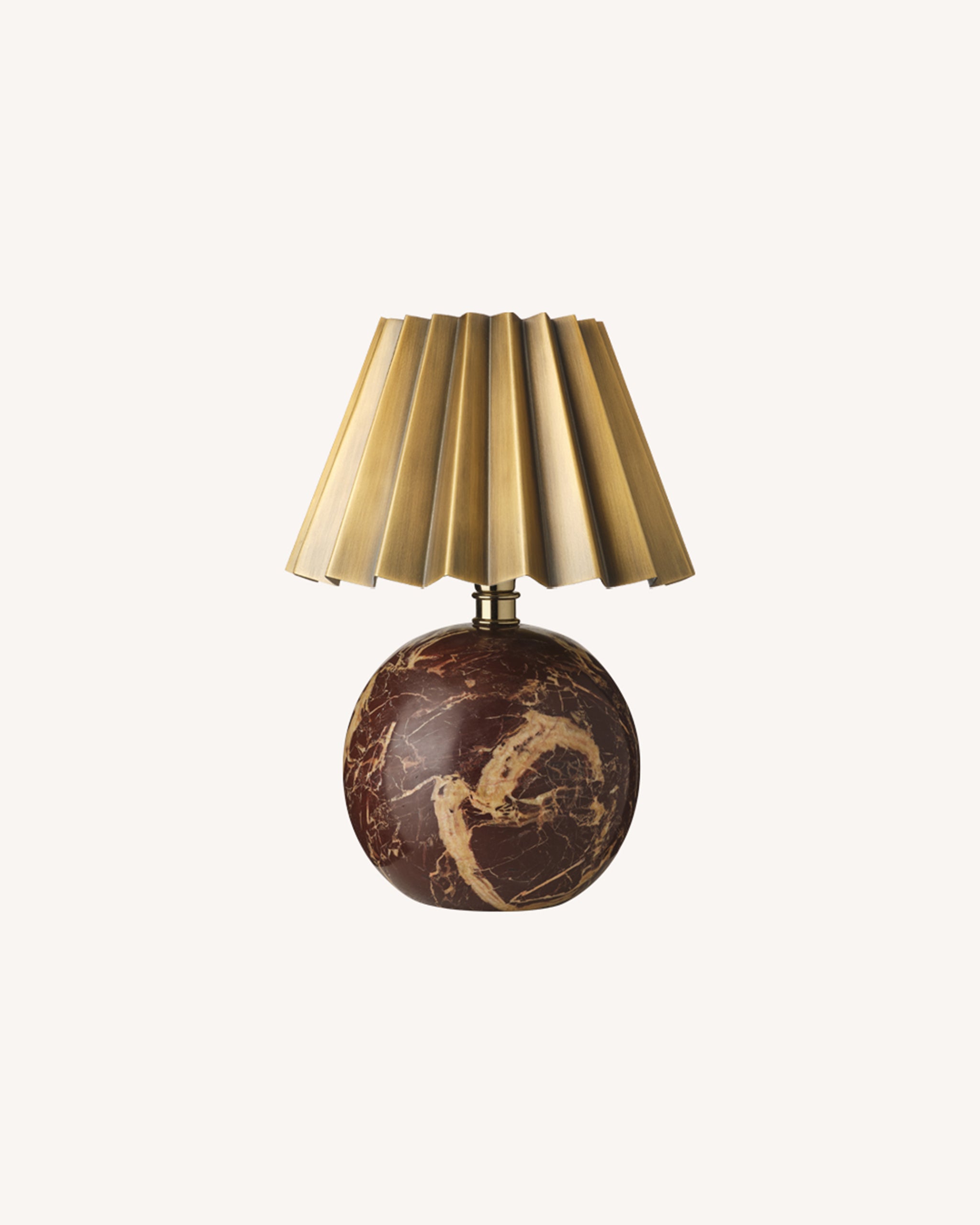 Marble Ball Lamp Base, Red