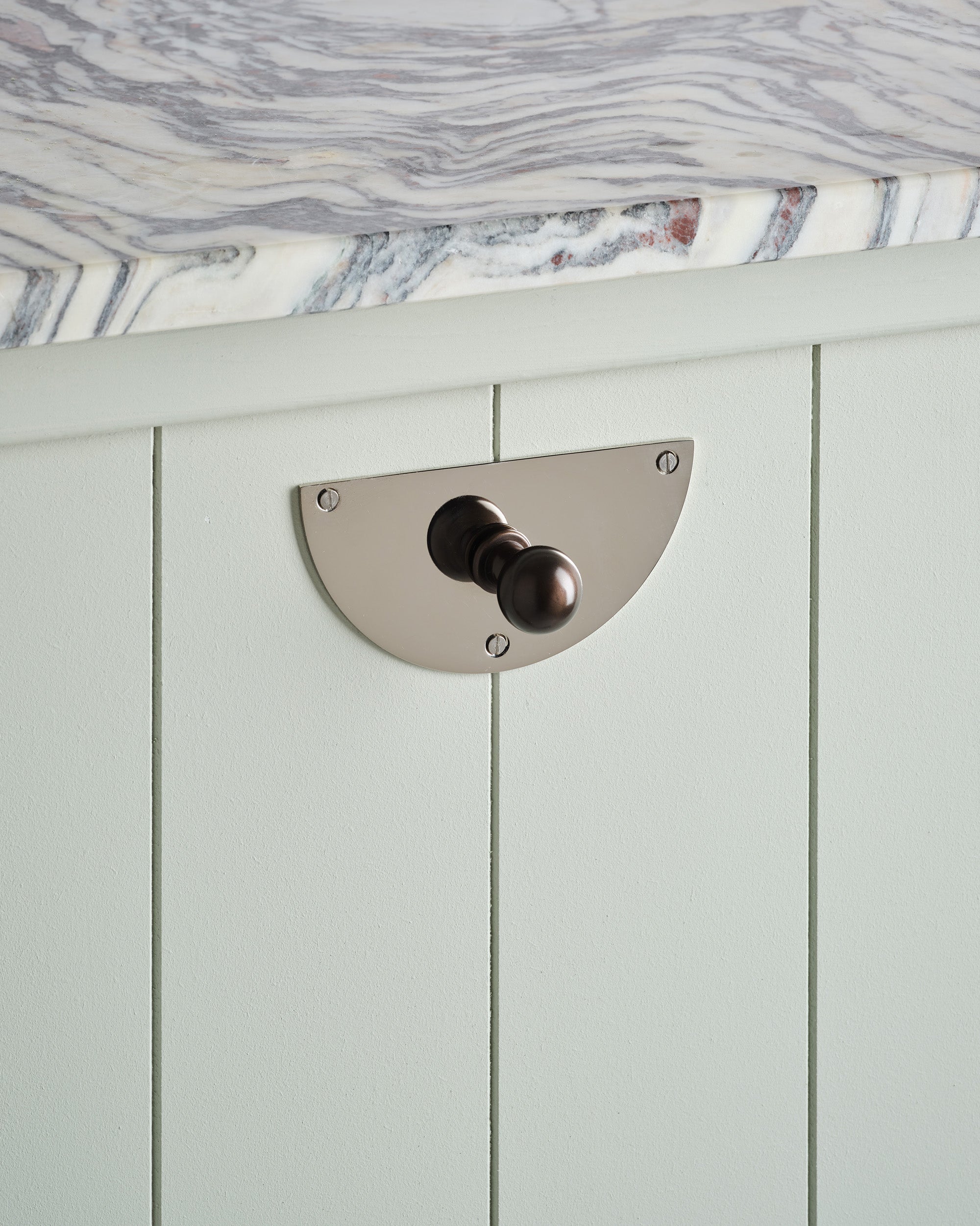 Pair of Circle Backplates, Polished Nickel