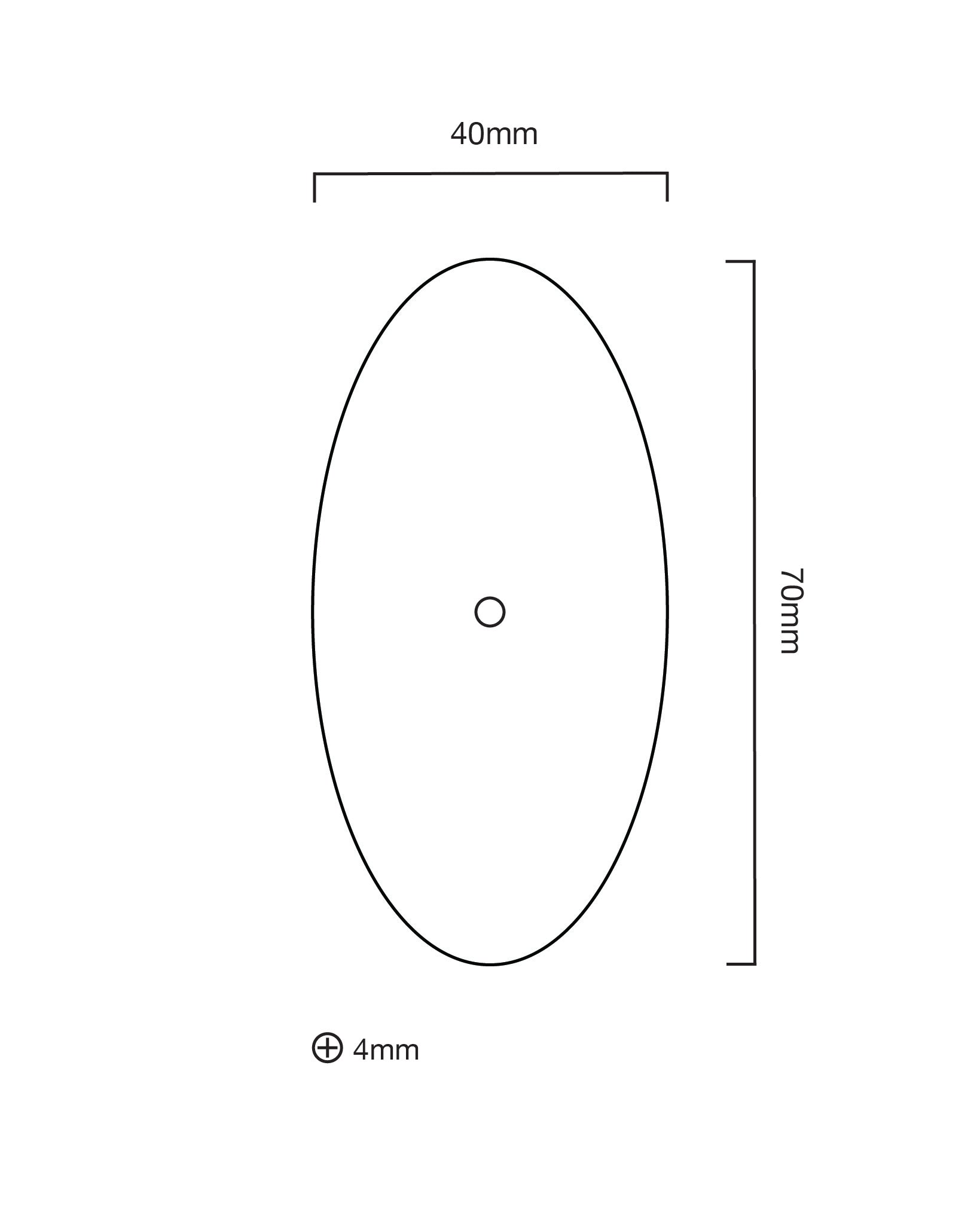 Oval Backplate, Polished Nickel