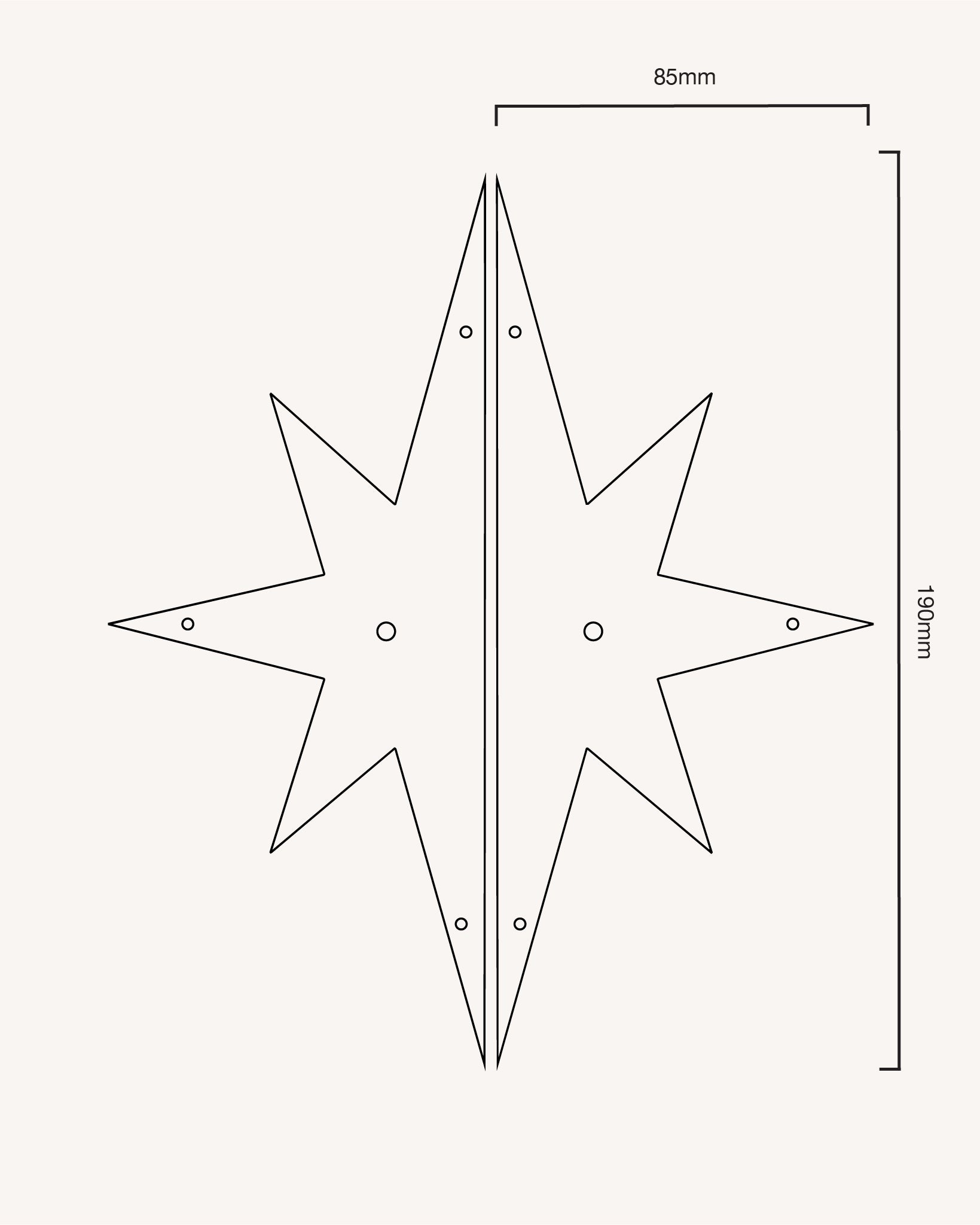 Pair of Star Backplates, Polished Nickel