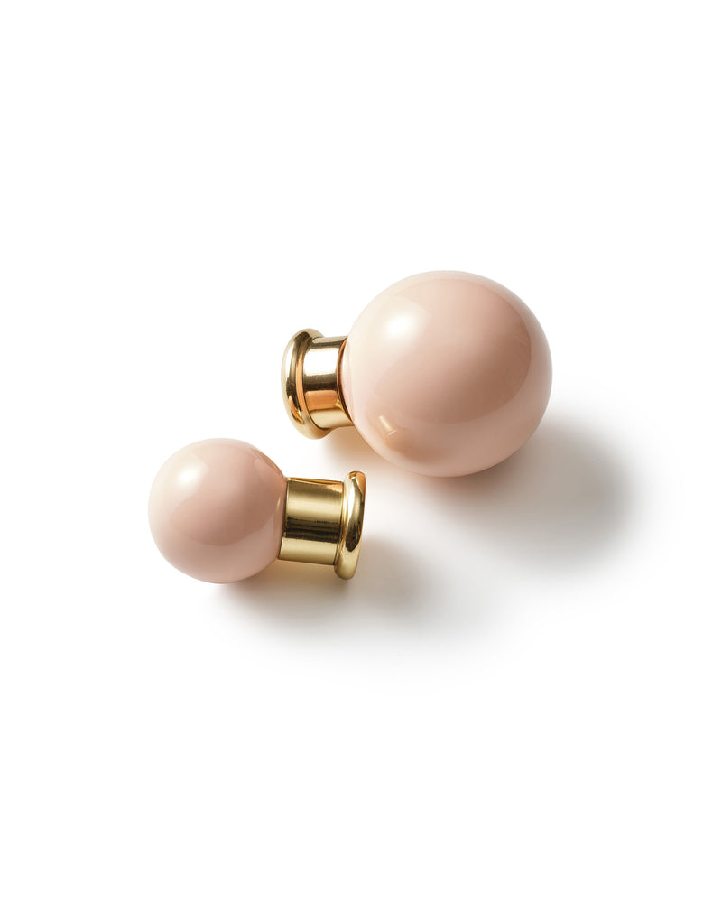 Coloured Knob, Pink, Brass  MG&Co.