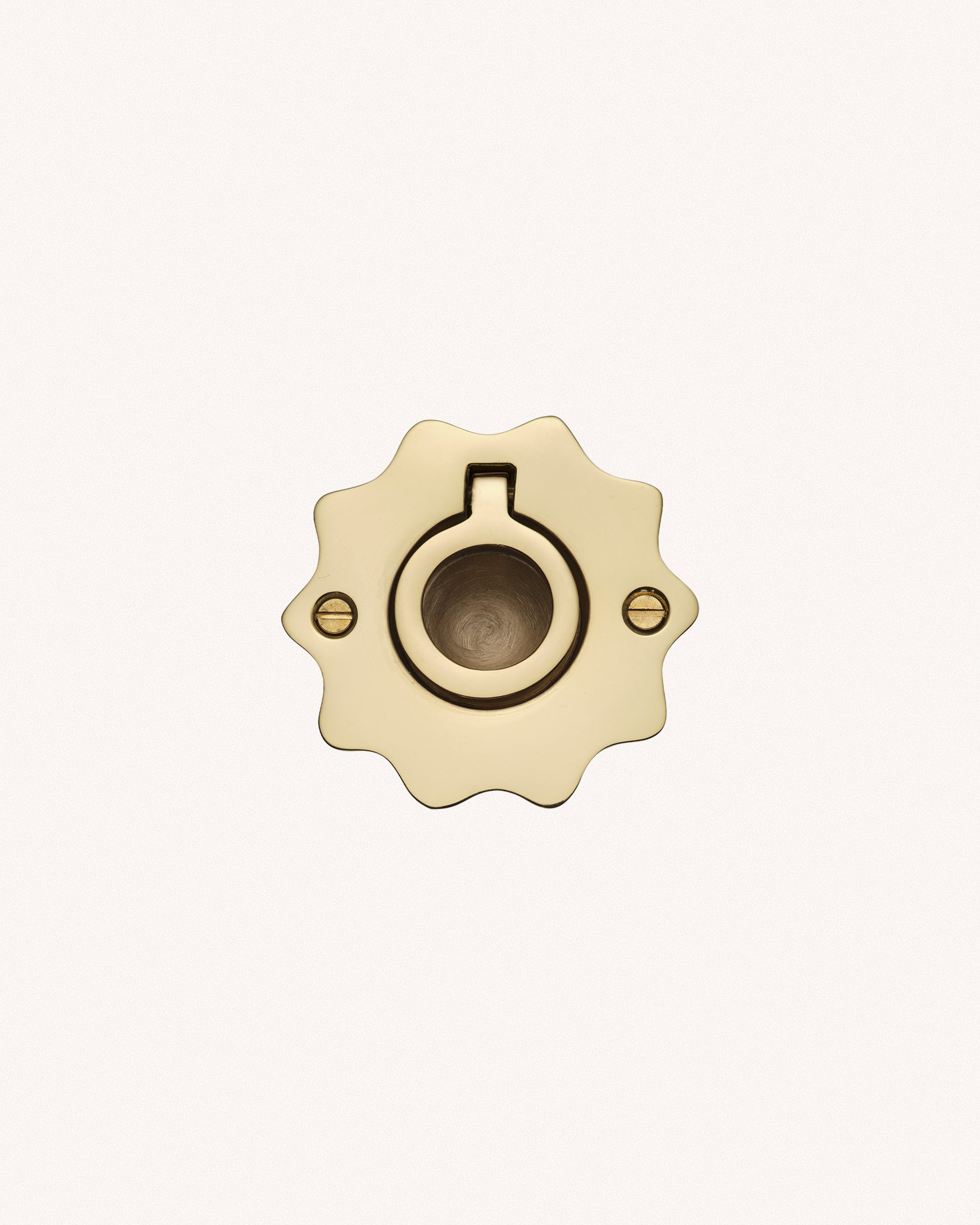 Wave Recess Pull, Polished Brass