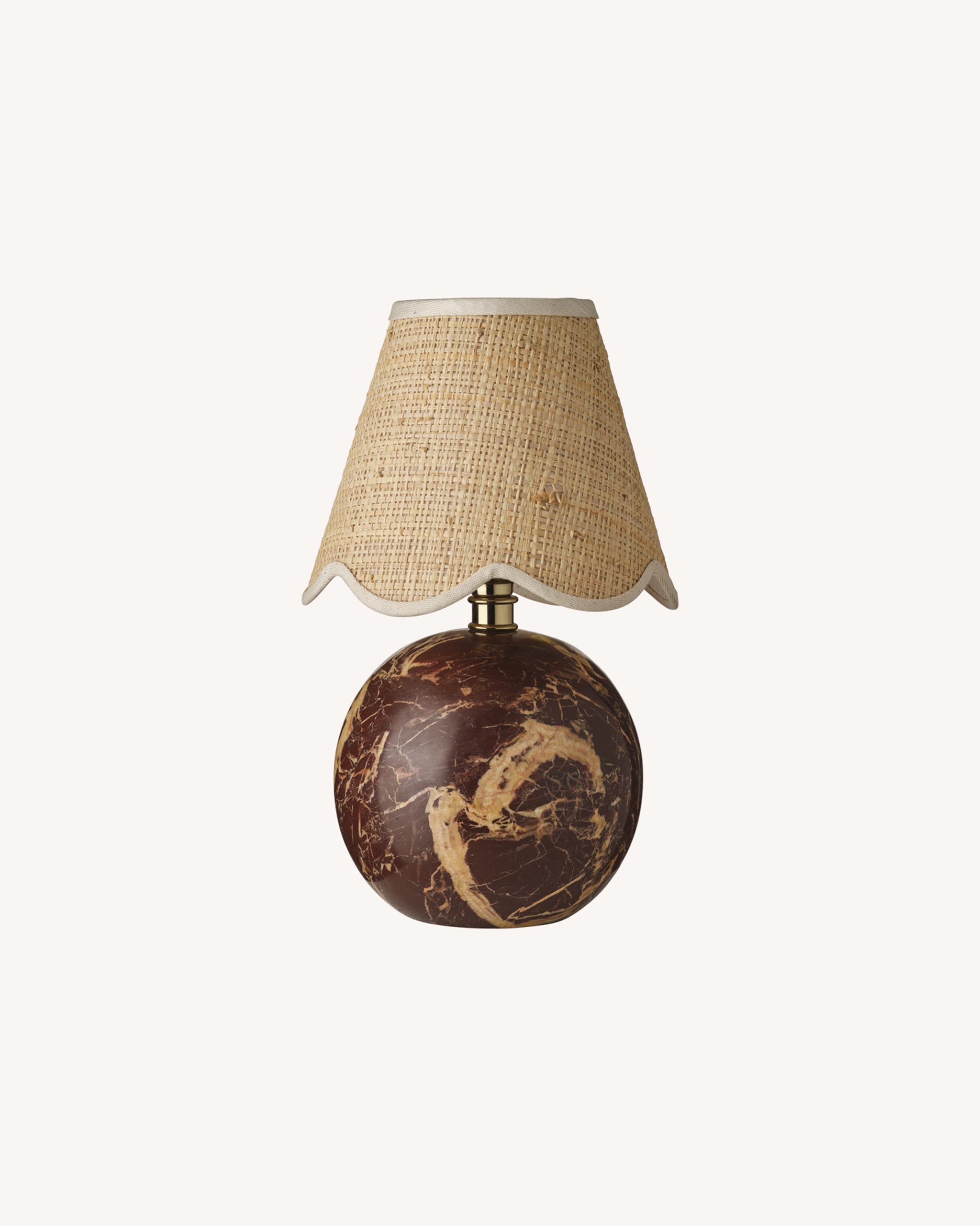 Marble Ball Lamp Base, Red