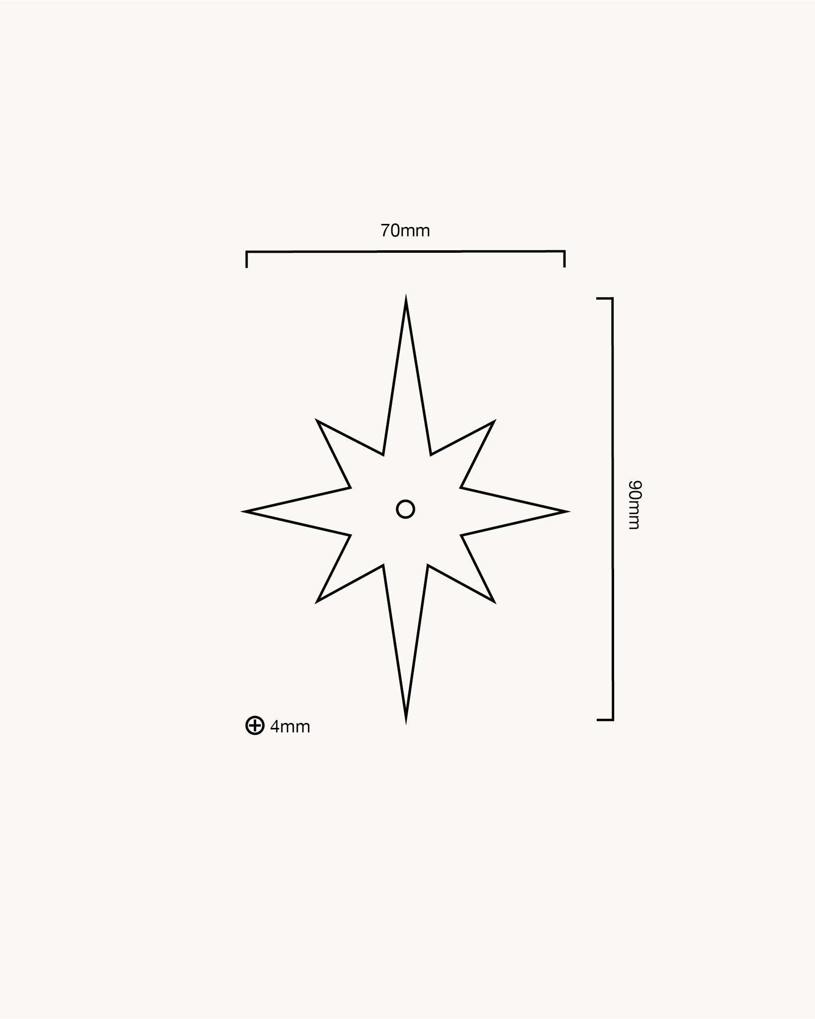 Star Backplate, Aged Brass