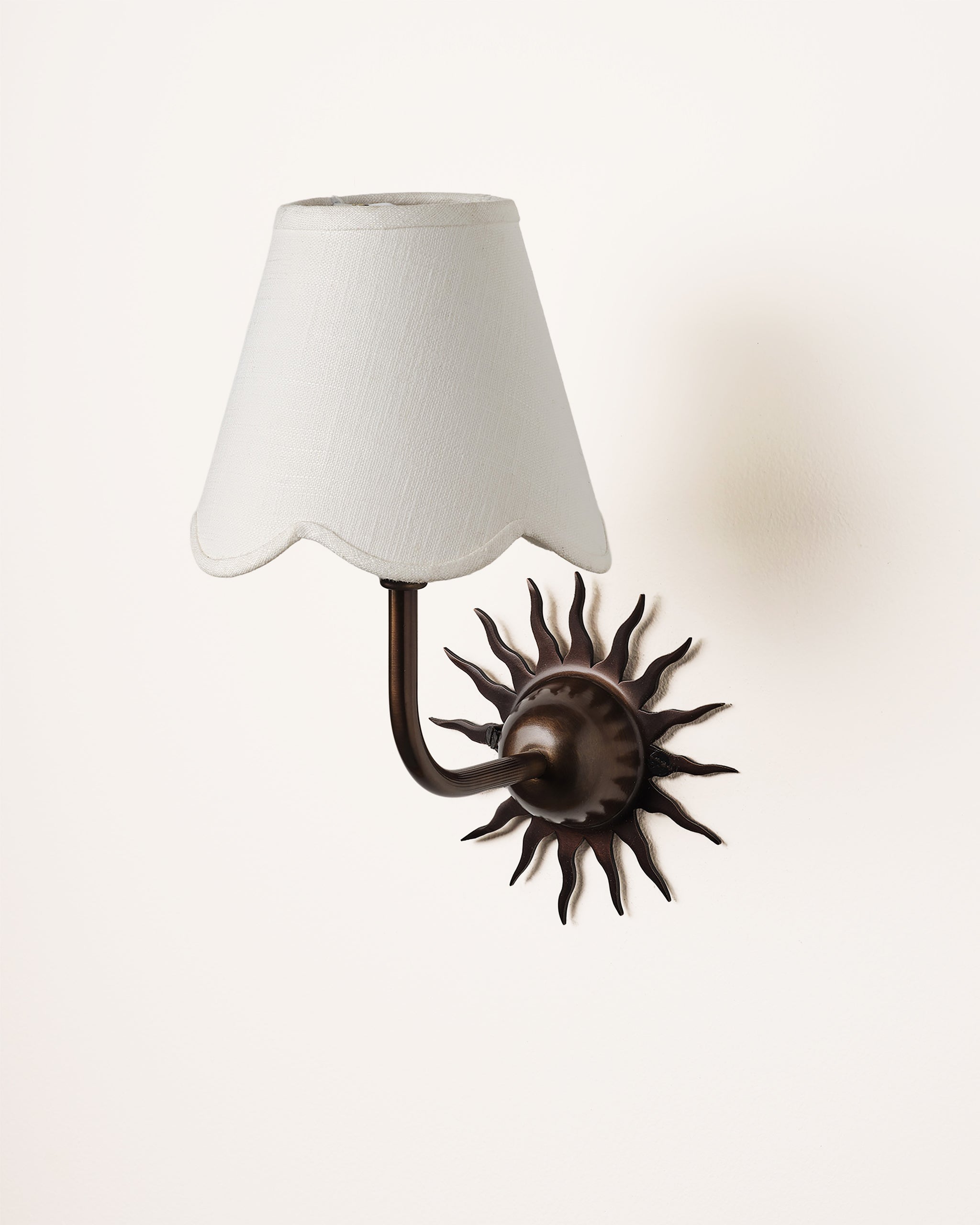 Sunburst Wall Light, Blackened Bronze