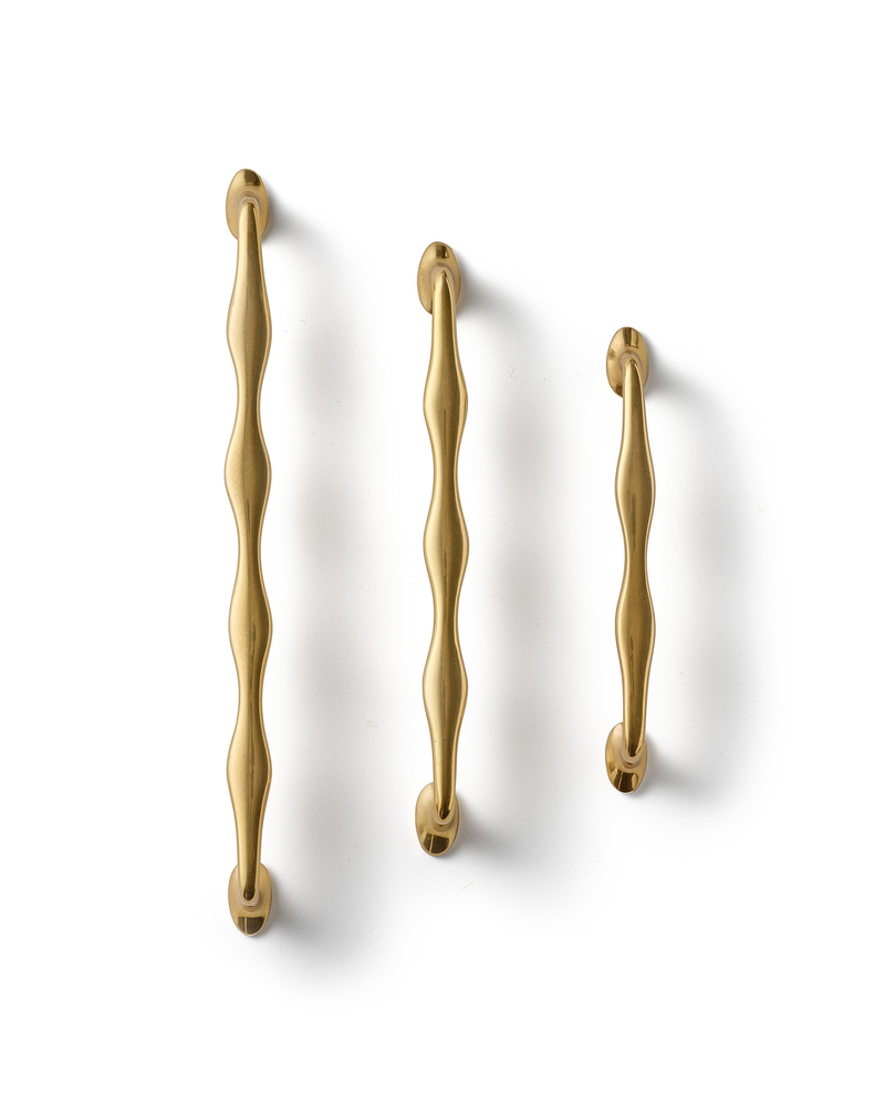 ペシャウワー　ストレートキュー　ウッドハンドル Wave Handle, Aged Brass – MG&Co.
