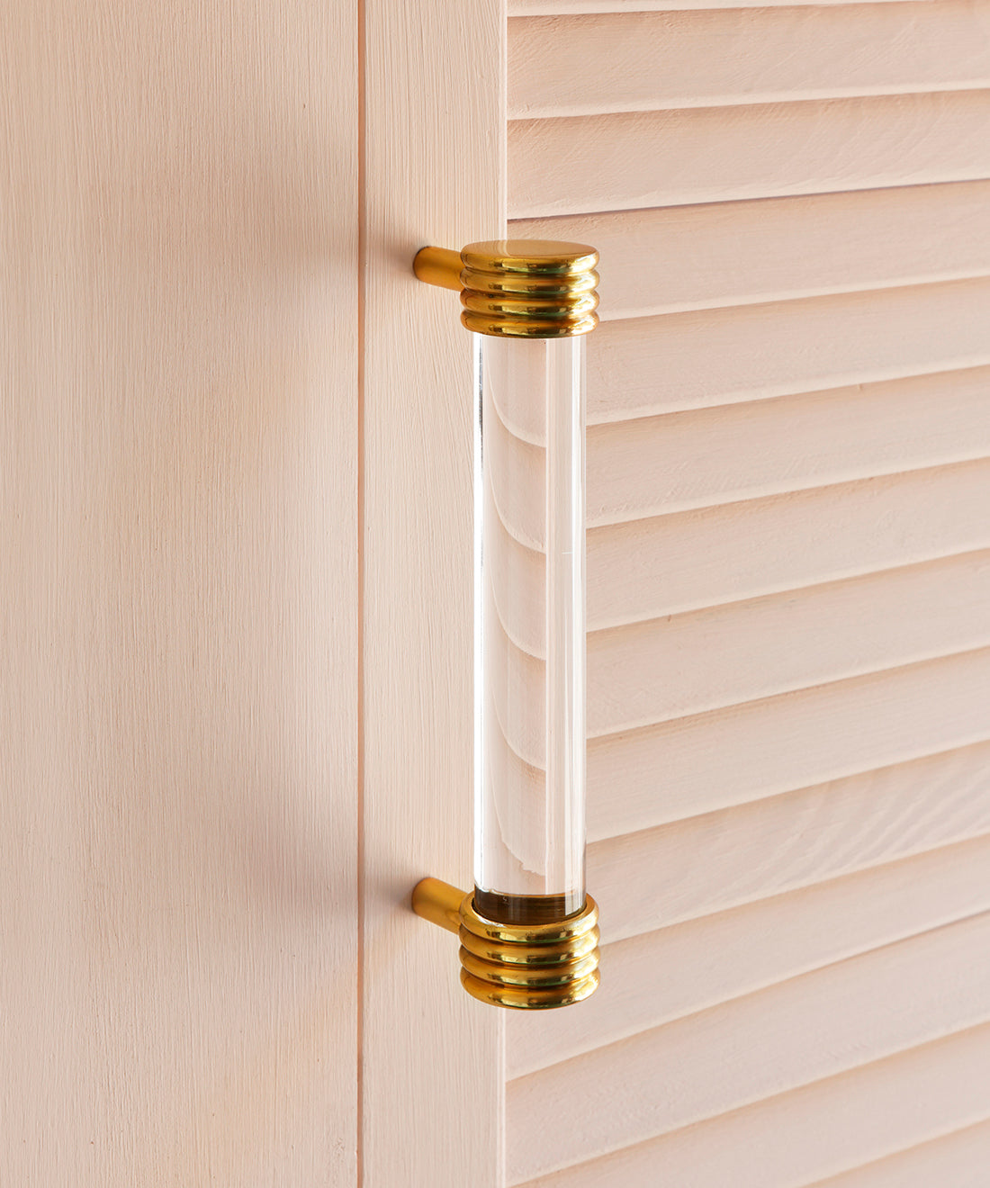 Rib Handle, Polished Brass